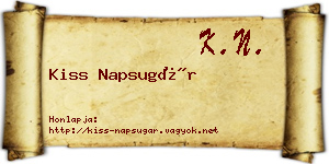 Kiss Napsugár névjegykártya