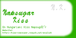 napsugar kiss business card